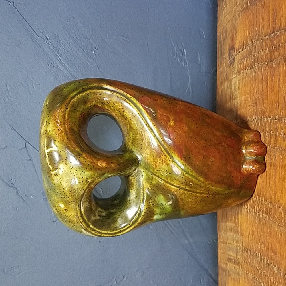 VINTAGE Modern Ceramic 1970's style OWL statuette